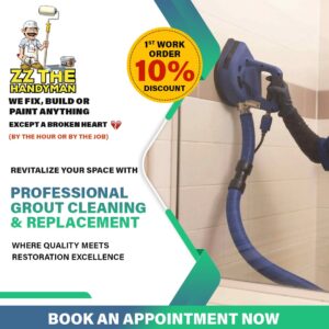 Handyman offering grout cleaning and replacement services in Dallas