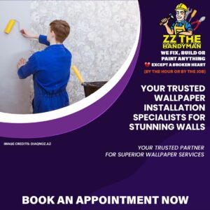 "Handyman Services: Wallpaper Installation