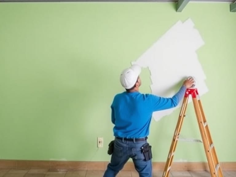 Garage Drywall Repair and Painting